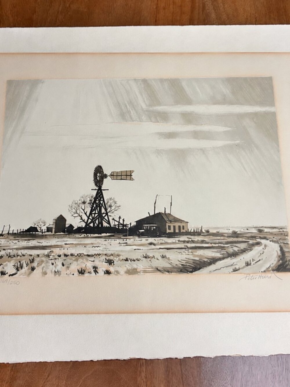 Peter Hurd “Dusty Windmill” Signed 169/250 1975 – Unframed